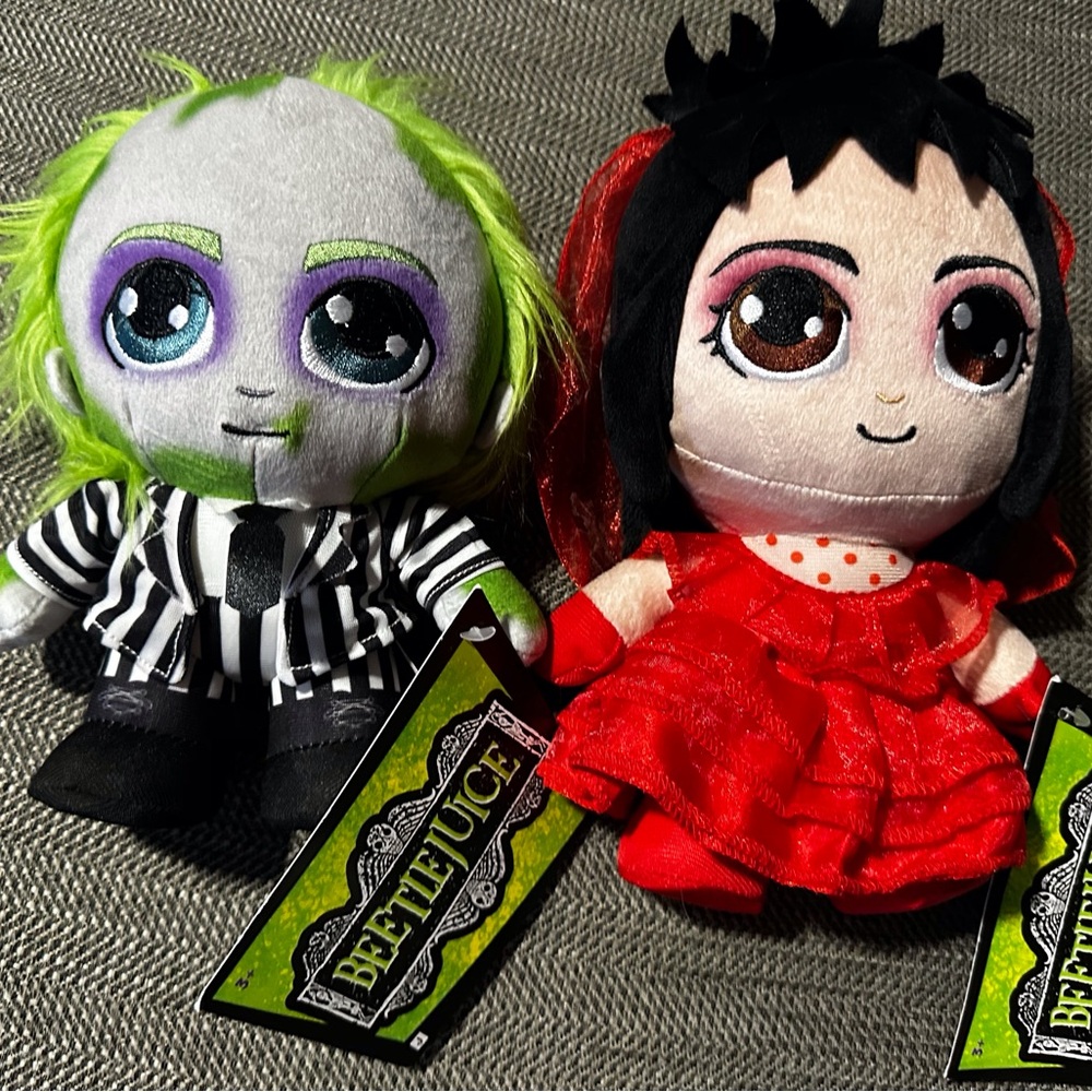 BEETLEJUICE Warner Bros. BEETLEJUICE & LYDIA 8" Plush Halloween Jazwares 2025